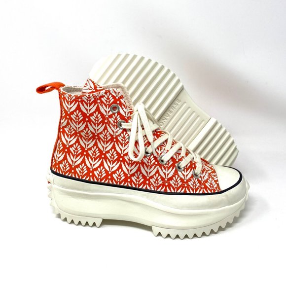 Converse Platform Sneaker Women 171922C RUN STAR HIKE HI Bright Poppy Red Canvas - Picture 3 of 10